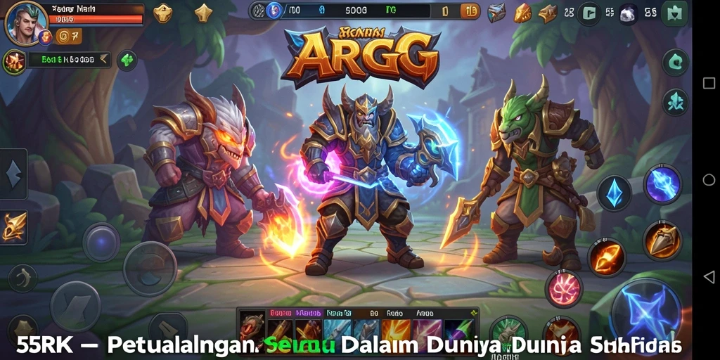 Tampilan menarik dari gameplay ARPG dalam 55RK yang seru.