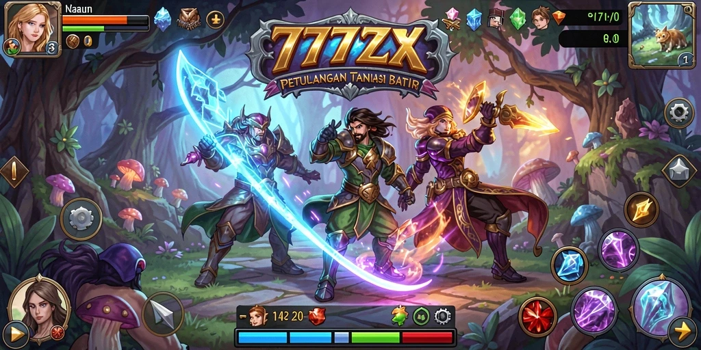 Gameplay RPG yang menegangkan dengan petualangan seru dan karakter menarik.