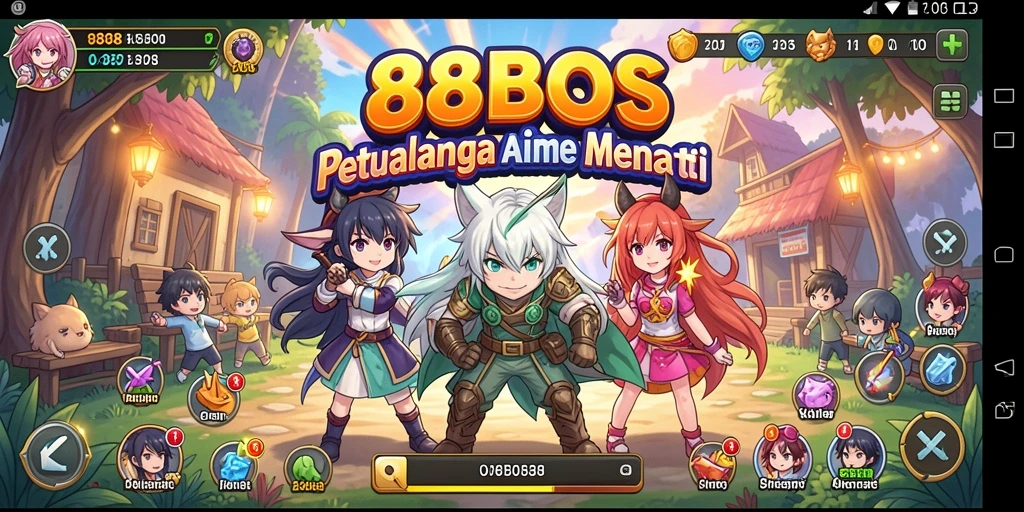 Tampilan gameplay 88BOS yang memukau dalam dunia Anime.