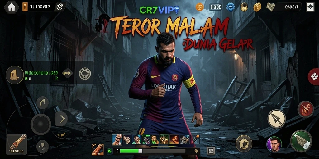 Tampilan gameplay menegangkan dari CR7VIP di dunia kegelapan.