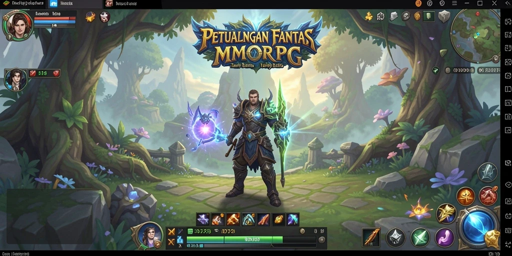 Gameplay D73 yang menampilkan pertarungan epik di dunia MMORPG.