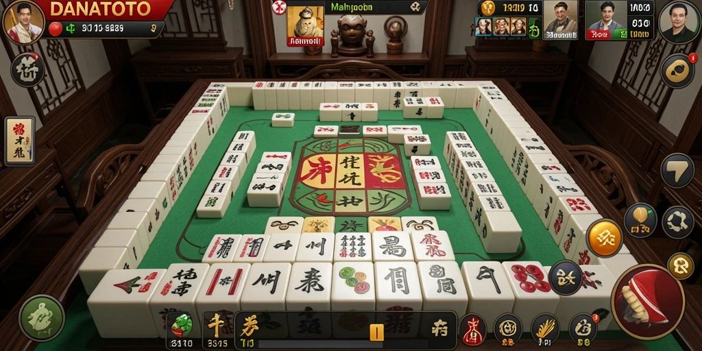 Tampilan gameplay Mahjong di DANATOTO yang menarik dan interaktif.