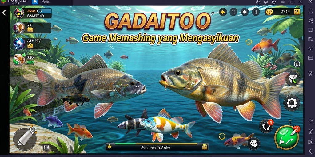 Screenshot GADAITOTO menampilkan aksi memancing yang seru dan menantang.