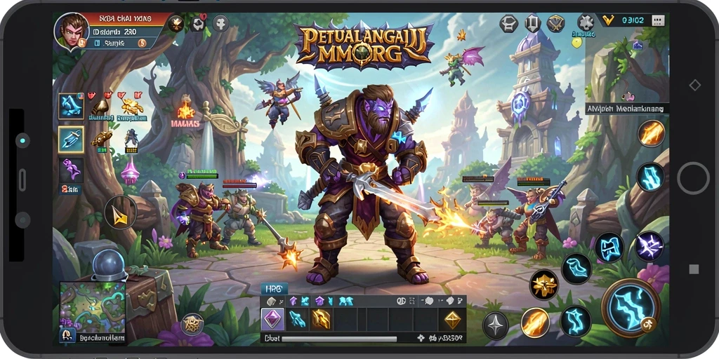 Screenshot gameplay HR89 menampilkan aksi pertarungan yang mendebarkan di MMORPG.