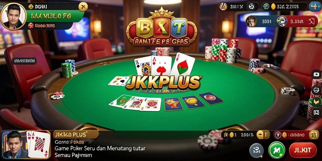 Tampilan gameplay Poker yang mendebarkan di JKTPLUS.