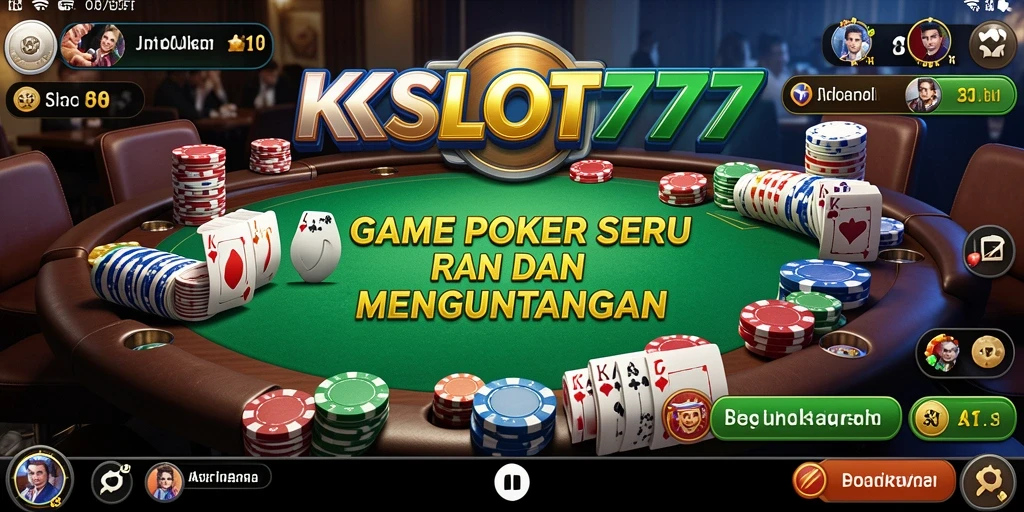 Tampilan seru gameplay Poker di KKSLOT777.