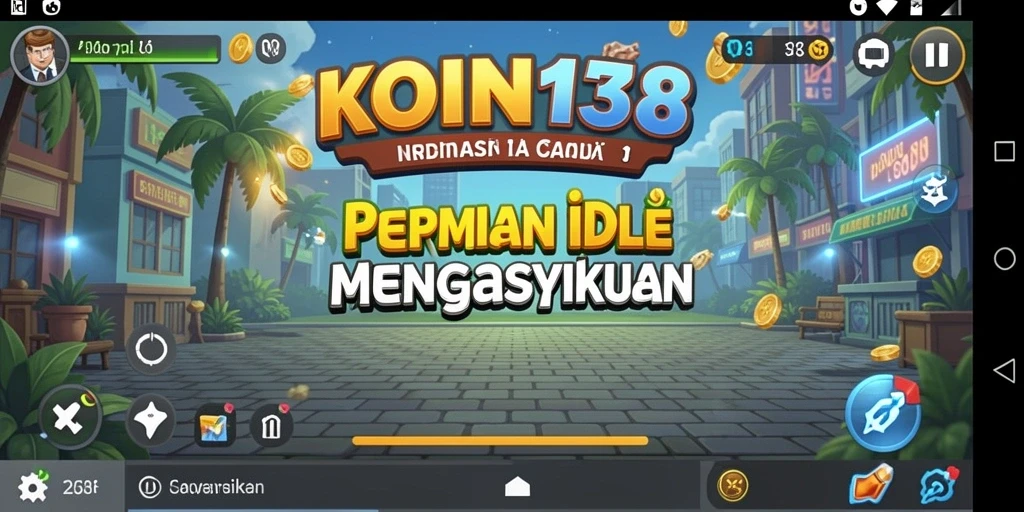 Screenshot gameplay KOIN138 menampilkan sistem pengumpulan koin yang efektif.