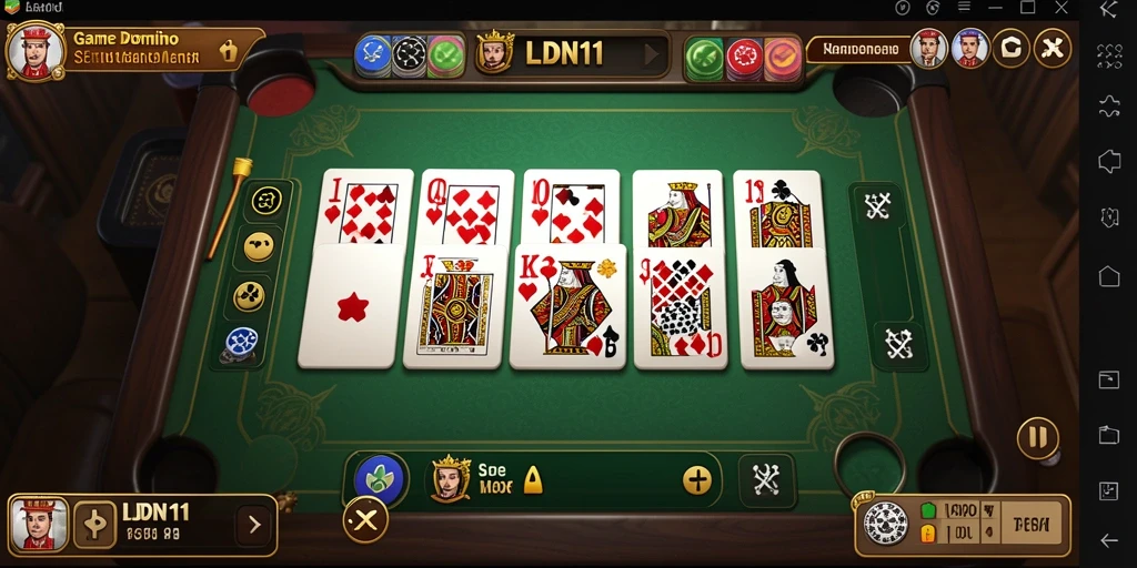 Screenshot gameplay LDN11 menampilkan serunya permainan Domino.
