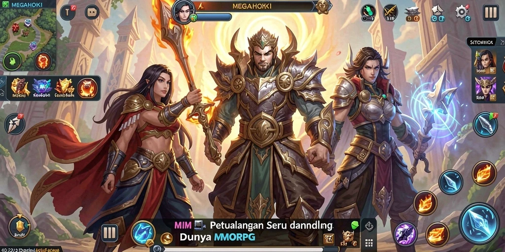 Gameplay seru dan mendebarkan dalam <strong>MEGAHOKI</strong> yang menampilkan pertarungan melawan monster.