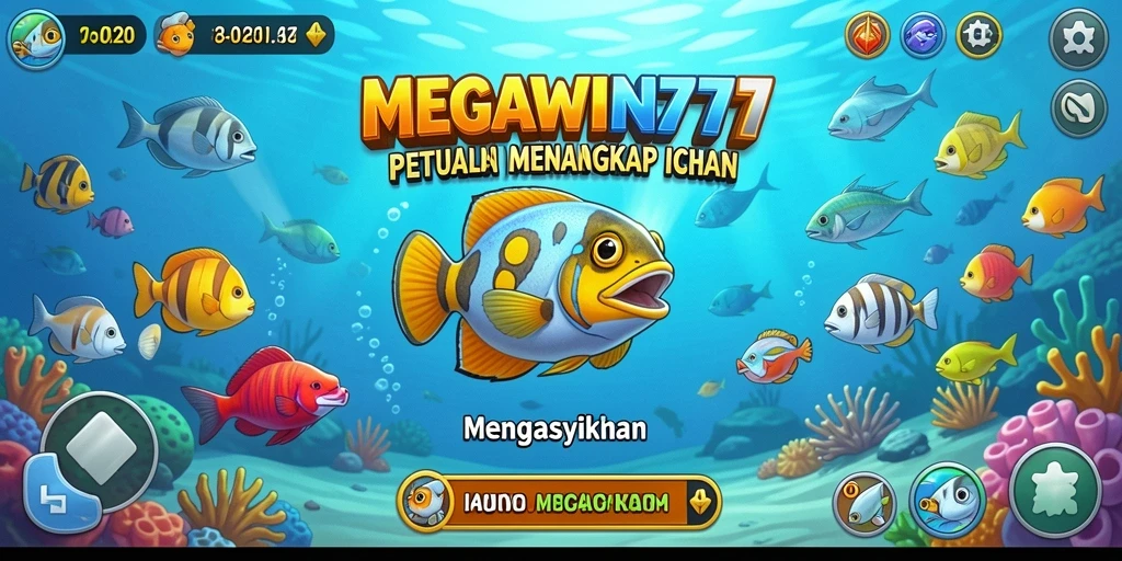 Tampilan gameplay MEGAWIN777 dengan momen memancing yang mendebarkan.