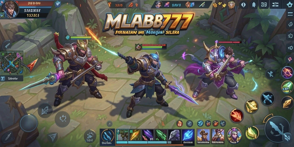 Screenshot gameplay MLBB777 yang menampilkan aksi strategis yang mendebarkan.