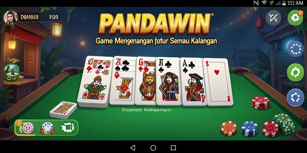Gameplay seru dalam PANDAWIN dengan desain visual yang menarik.