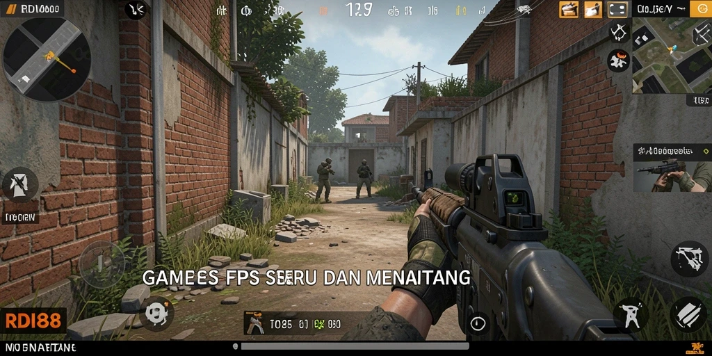 Tampilan mendebarkan dari gameplay FPS RDI88 yang penuh aksi.