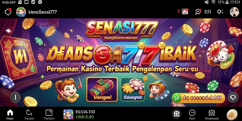 Tampilan permainan kasino yang mendebarkan di SENSASI777.