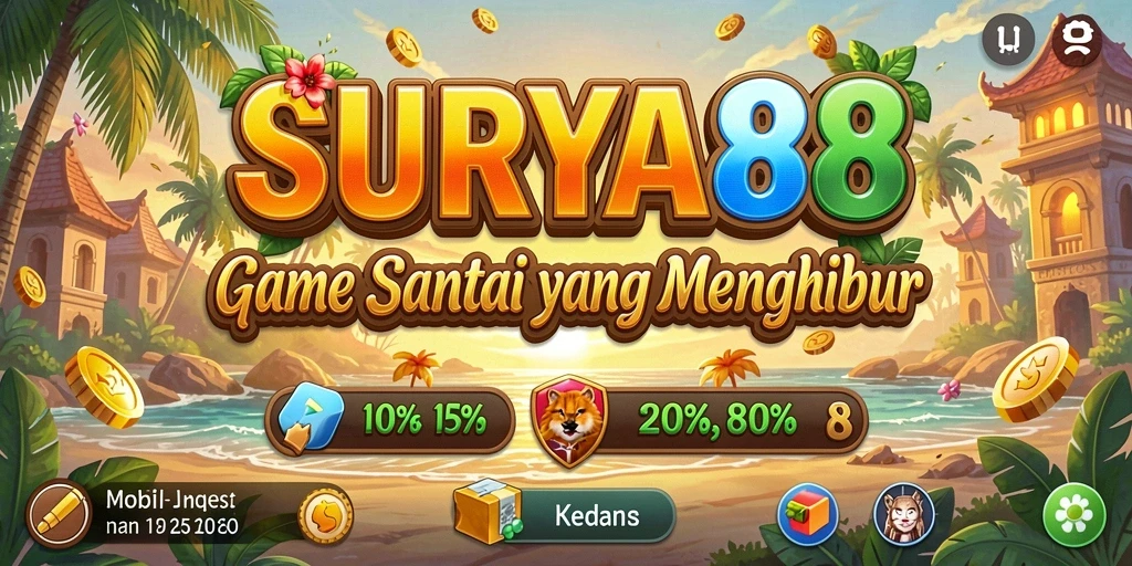 Tampilan gameplay SURYA88 yang cerah dan menarik.