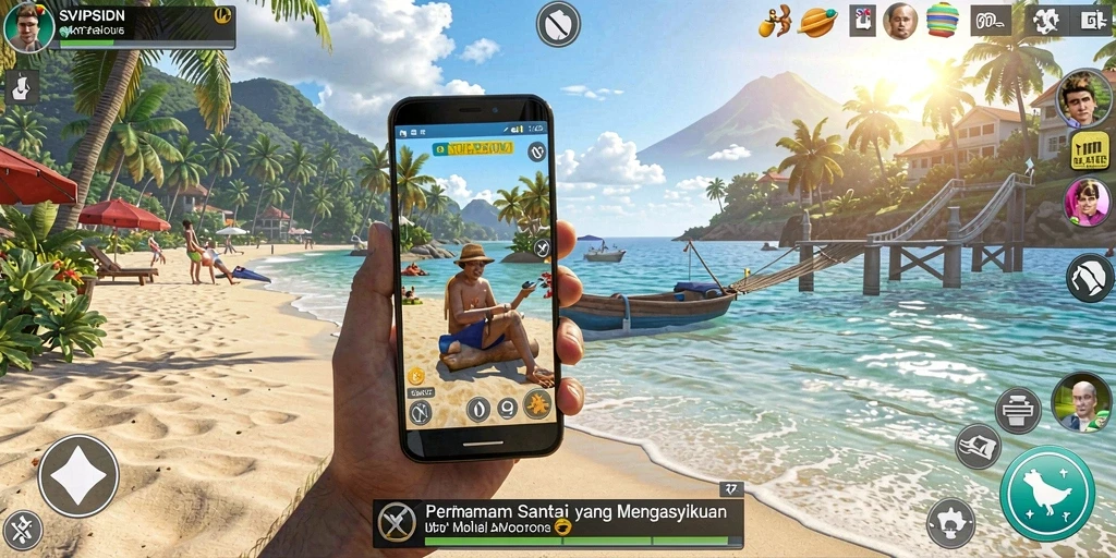 Screenshot utama SVIPSIDN menampilkan karakter lucu dan gameplay yang seru.