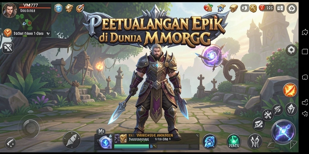 Tangkapan layar menunjukkan aksi seru dalam game MMORPG.